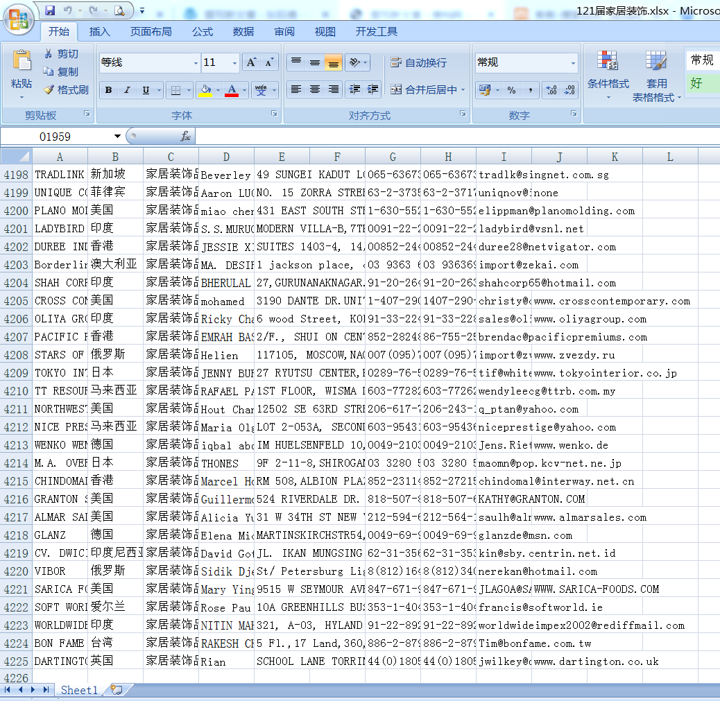 第121届广交会参展商名录-家居装饰