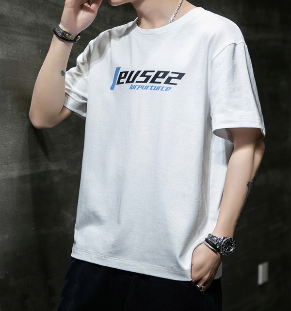 夏季地摊男式t恤短袖新款热销宽松休闲男T恤库存外贸男装体恤_女装品牌折扣店进货渠道