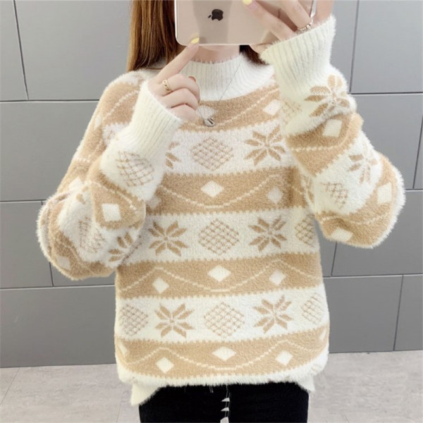 秋冬季毛衣女外贸直播地摊热销尾货杂款女套头毛衣针织衫清仓批发_品牌折扣店女装加盟哪家好