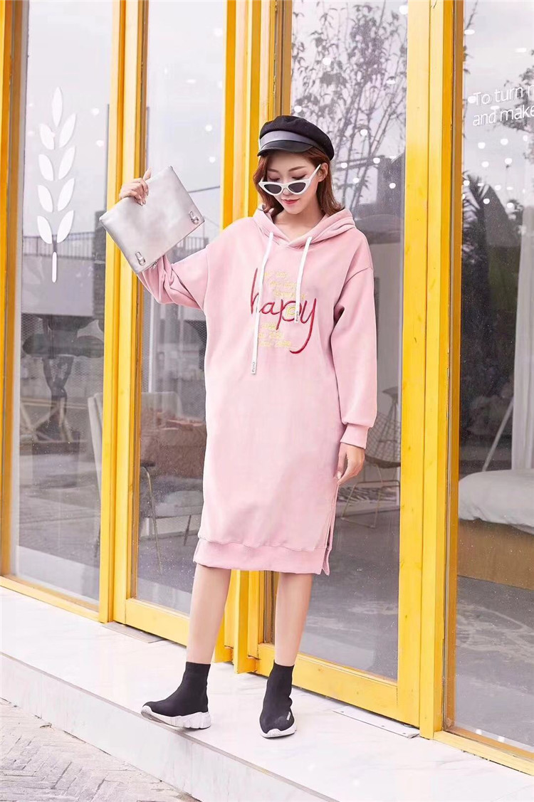 国雅世家冬季金丝绒卫衣女式中长款韩版休闲装_品牌折扣女装货源批发