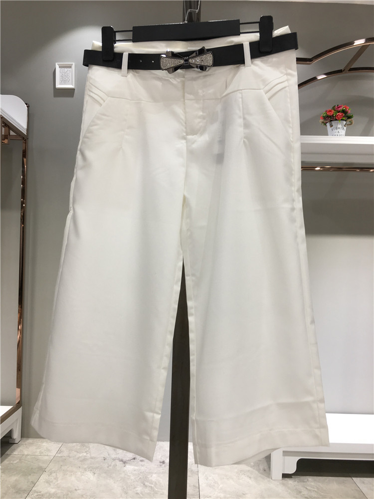 供应幕思雨阔腿裤女中长裤春夏季薄款女裤_杭州女装免费铺货加盟