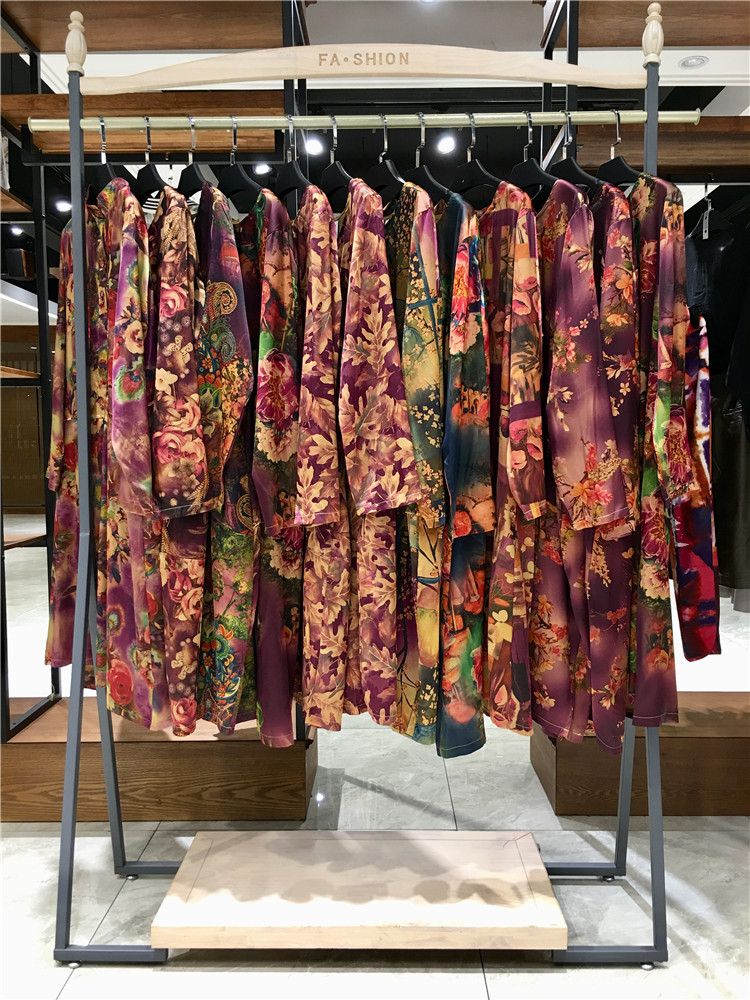 2021春新款MI•古儿真丝香云纱中长款连衣裙夏季_女装品牌折扣店进货渠道