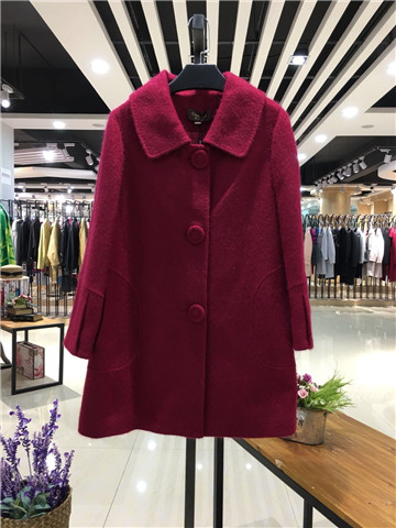 韩嘉依秋冬装新款秋冬外套 中长款呢子毛呢大衣_女装品牌折扣店进货渠道