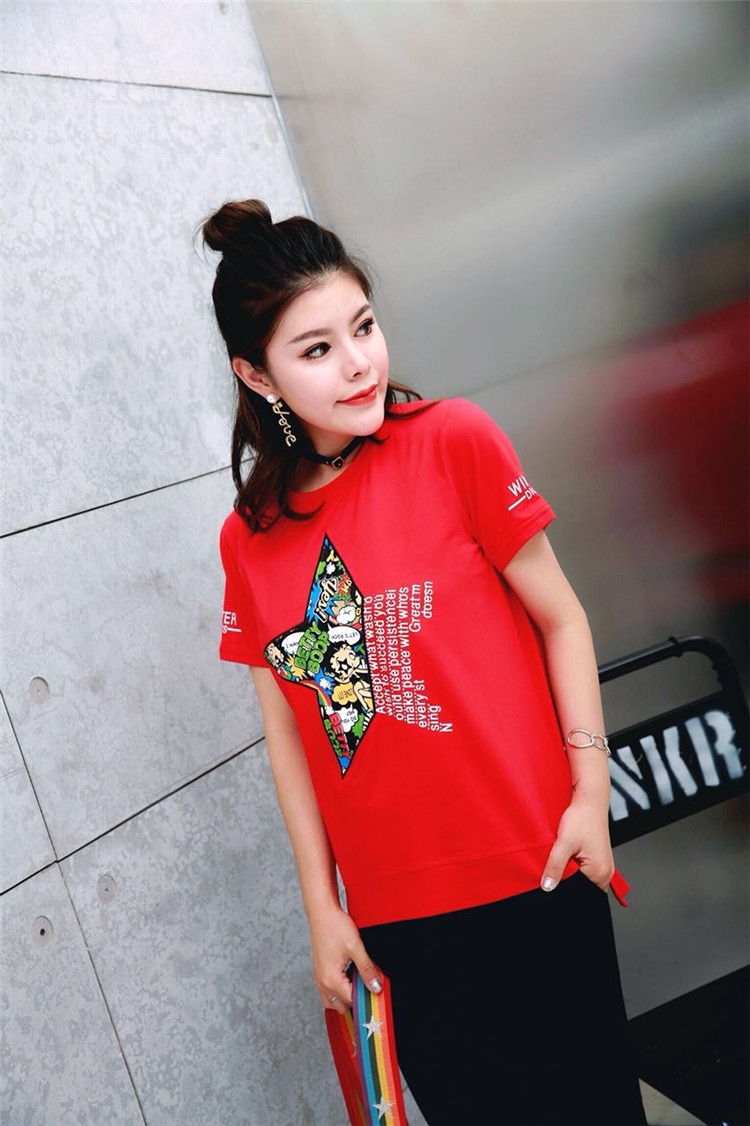 新到固麦卡T恤夏装女装品牌折扣厂家货源走份批_想开品牌女装折扣店
