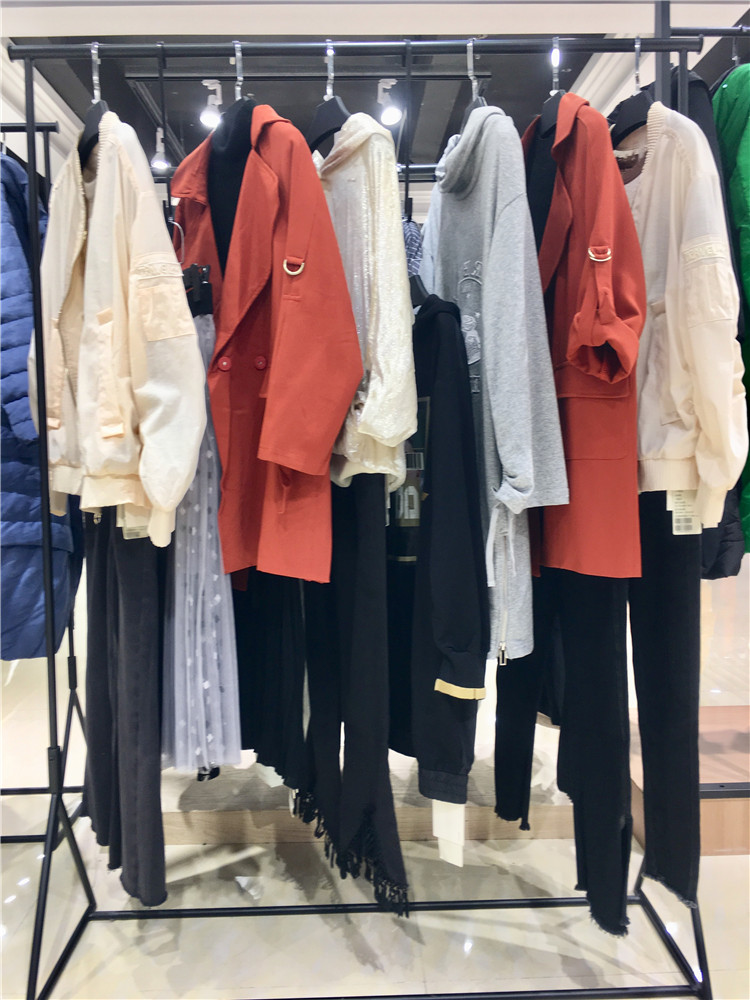 夏柏21秋装新款大码女装优雅知性连衣裙品牌折扣_品牌女装折扣店一折货源