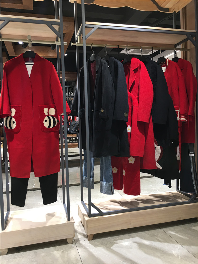 媚可双面羊绒大衣2021女装秋冬新款呢外套大衣_品牌折扣店怎样进货