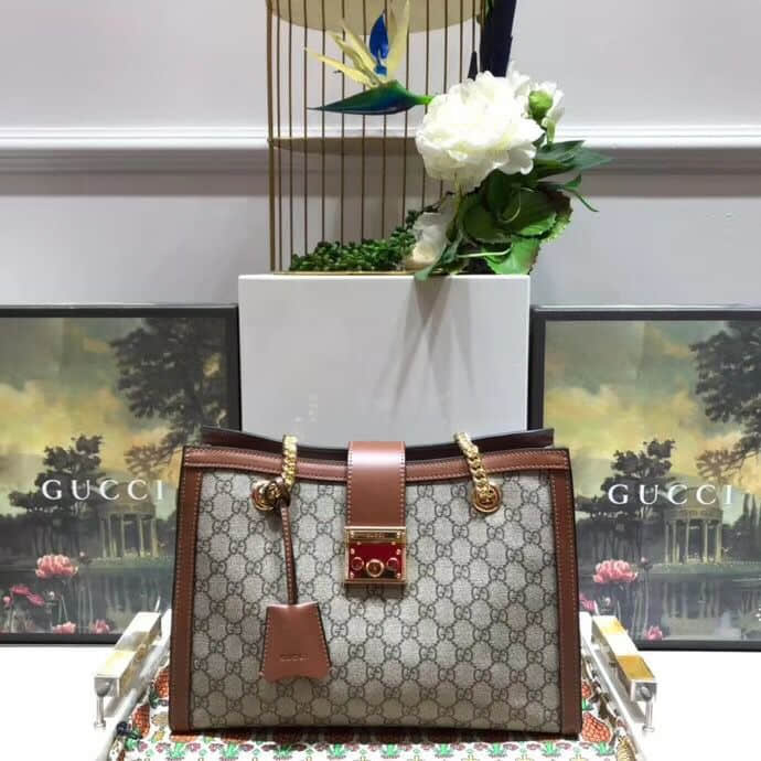 Gucci/古奇 479197 Padlock系列中号GG肩背包