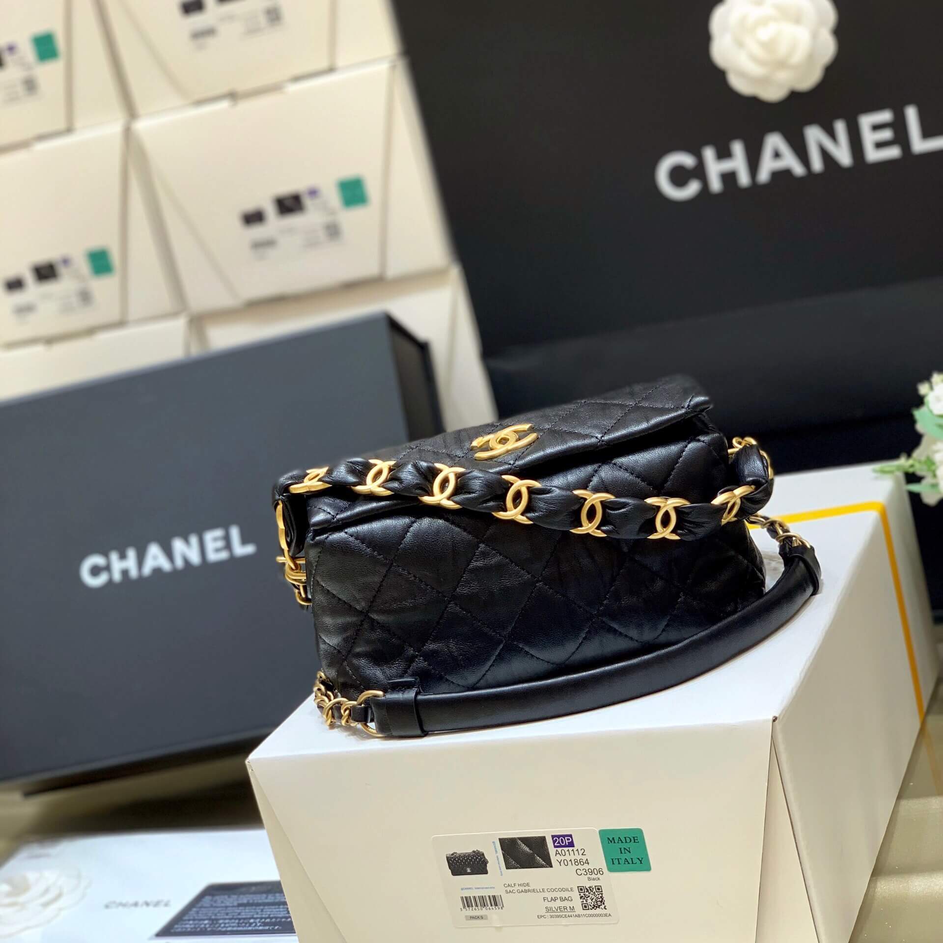 Chanel 2021春夏新款small hobo bag流浪包 AS2479黑色