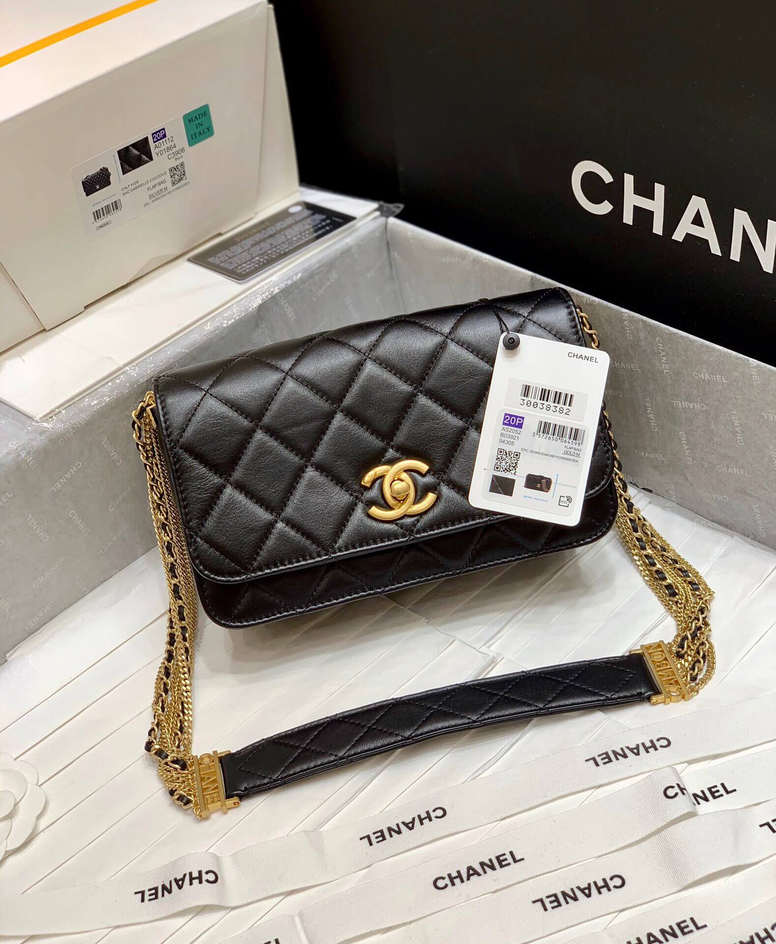 Chanel 2020秋冬限量版链条包 AS2052黑色