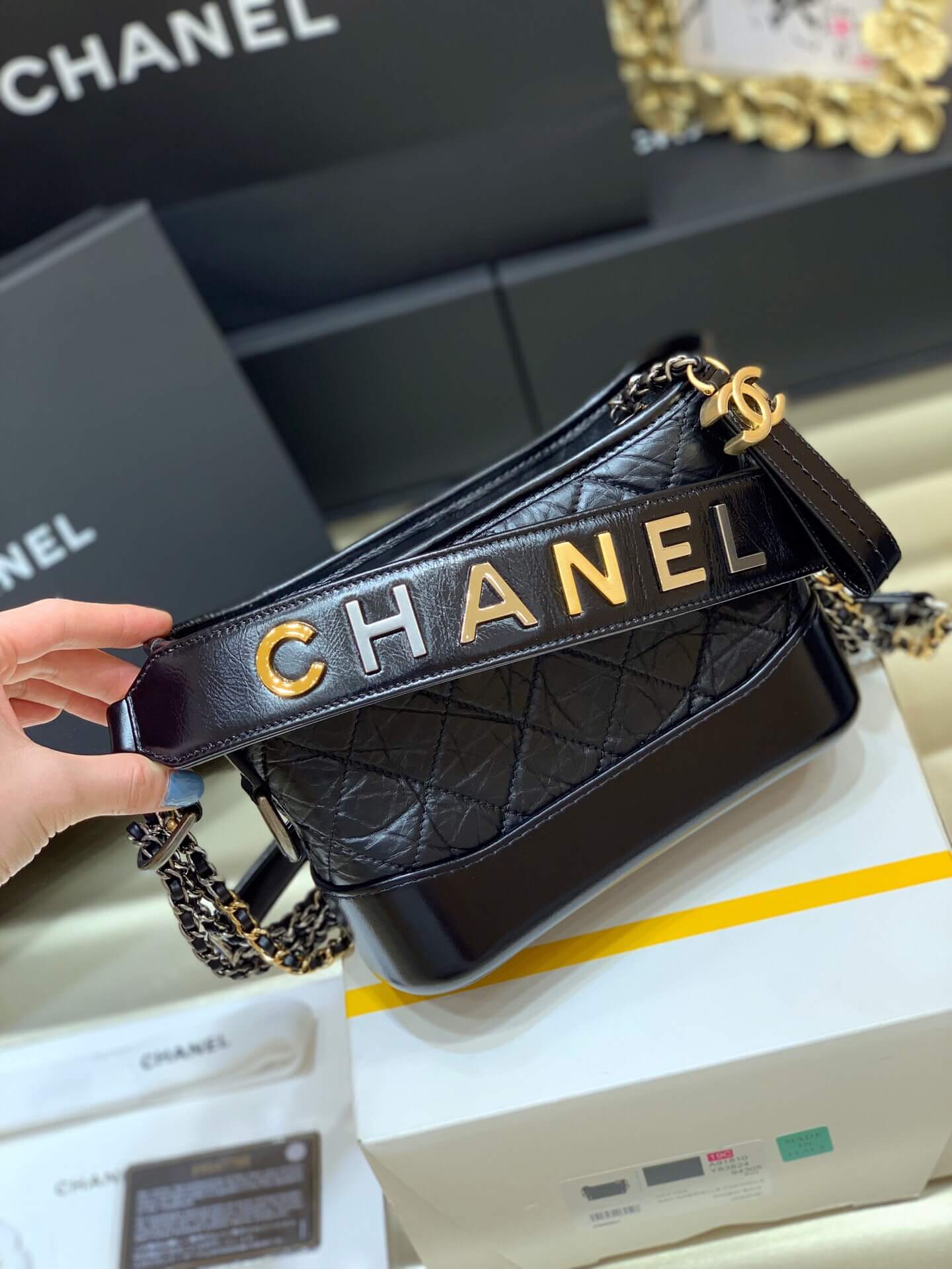 Chanel Gabrielle hobo bag肩带字母流浪包AS0865 AS1582