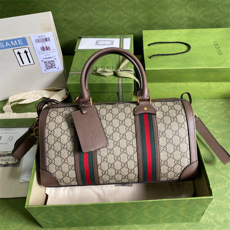 Gucci 645017 96IWT 8745 GG织带小号旅行包