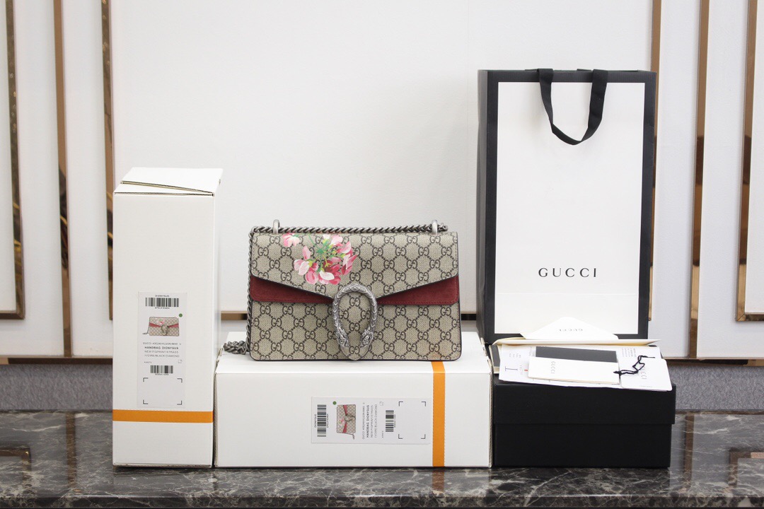 Gucci/古驰 400249 新款Dionysus小号酒神包红色天竺葵