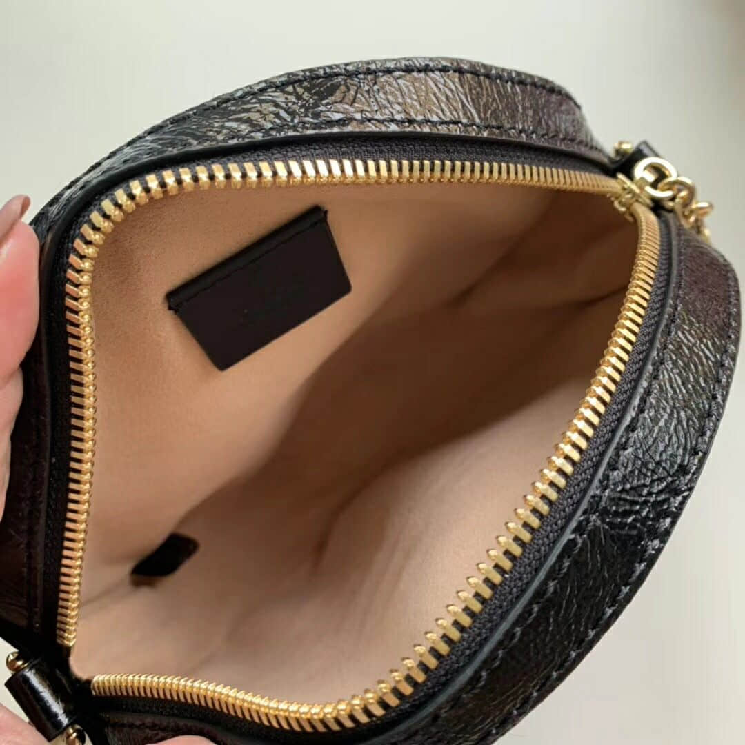 Gucci/古驰 550618 Ophidia系列圆形迷你肩背包