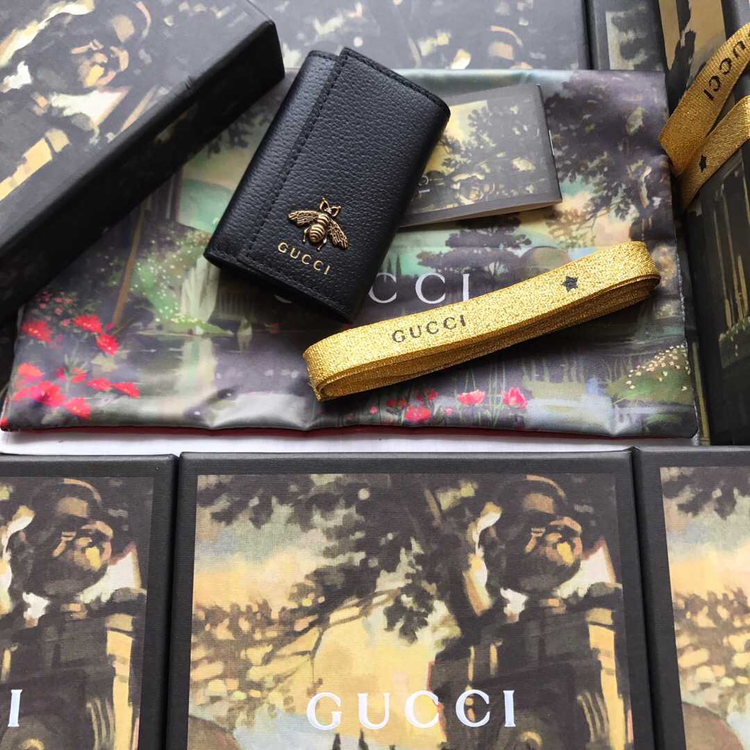 Gucci/古驰 ‎523683 Animalier系列钥匙包