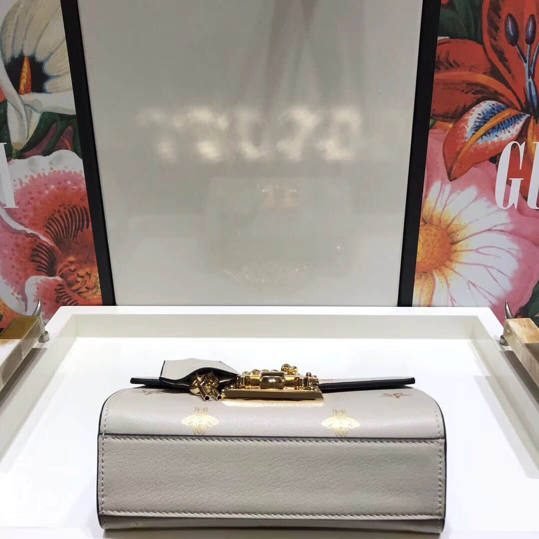 Gucci 432182 Padlock系列蜜蜂星星小号肩背包