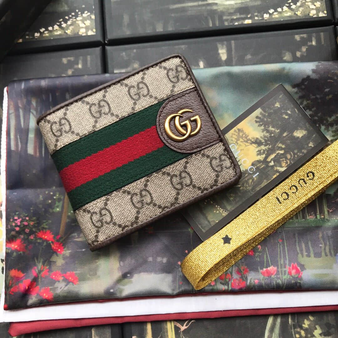 Gucci 557702 三只小猪图案短款钱夹钱包