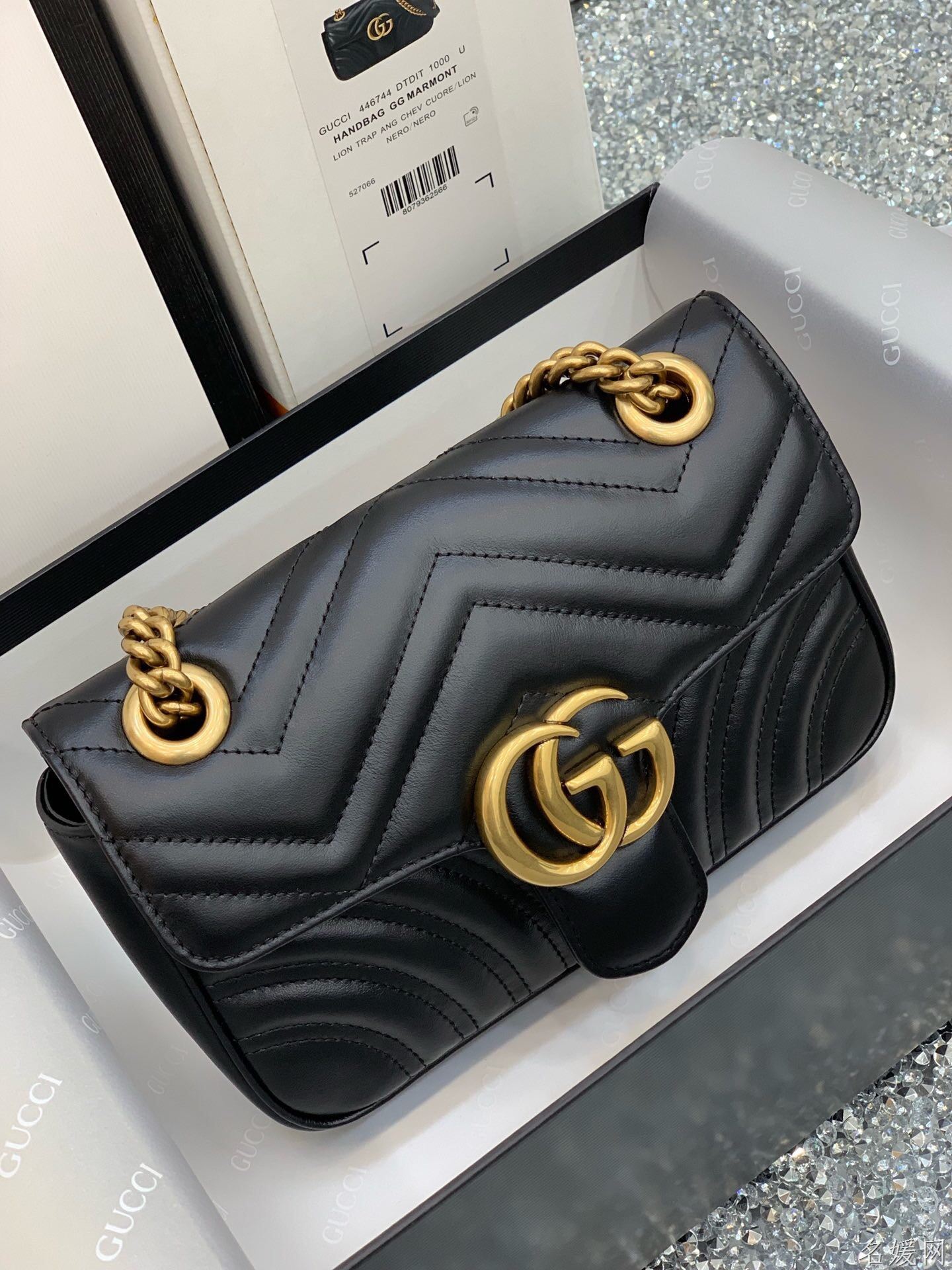 Gucci GG Marmont系列绗缝迷你手袋 446744 DTDIT 1000