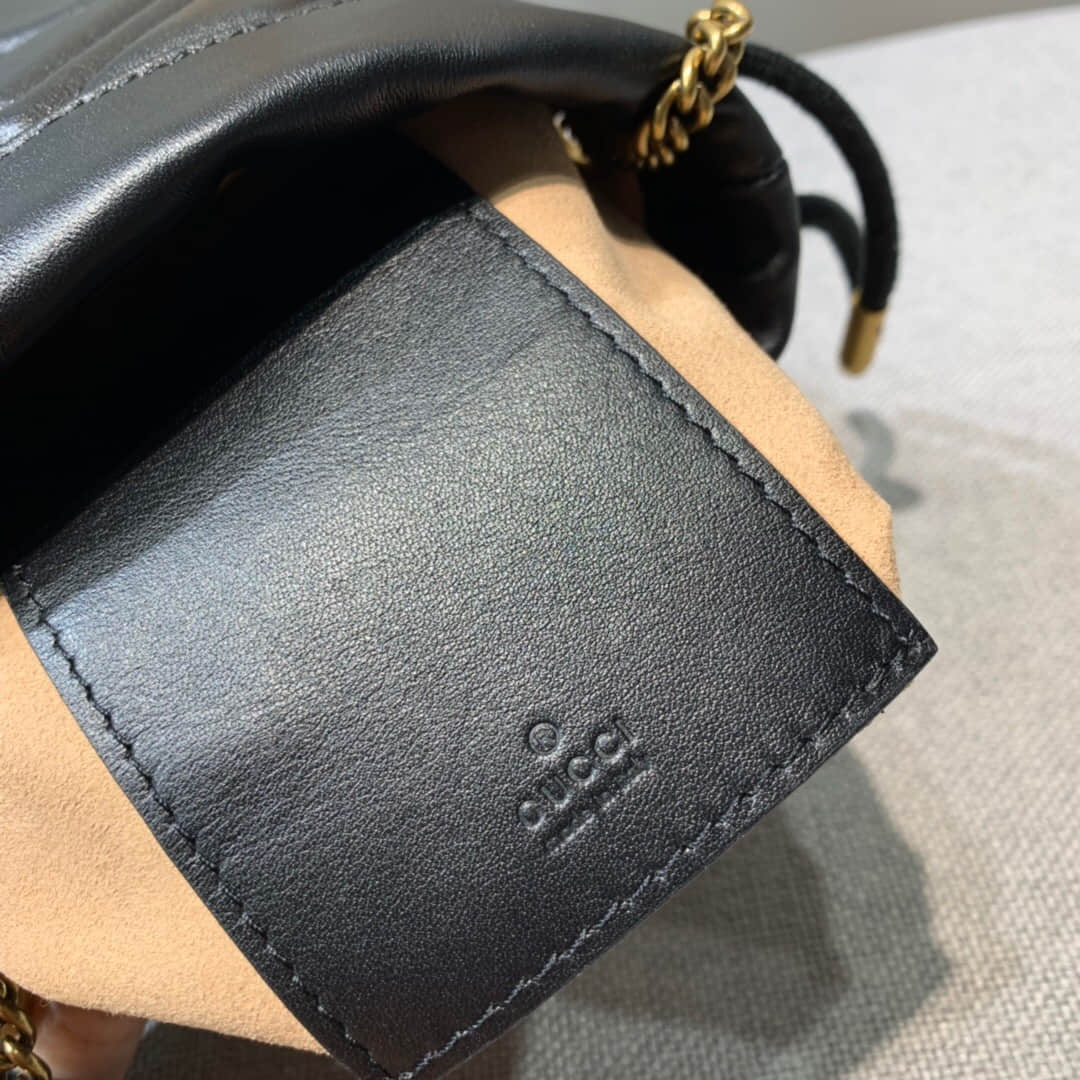 Gucci/古驰 575163 GG Marmont 系列迷你水桶包