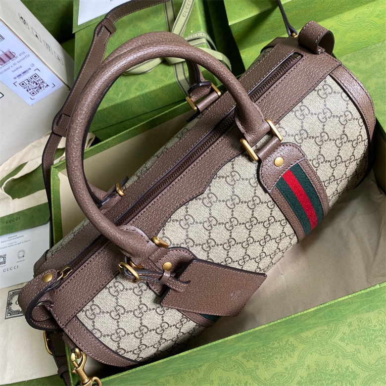 Gucci 645017 96IWT 8745 GG织带小号旅行包