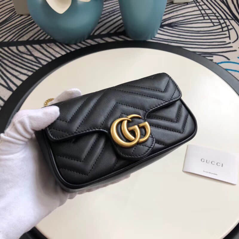 Gucci/古奇 476433 GG Nano 迷你链条包