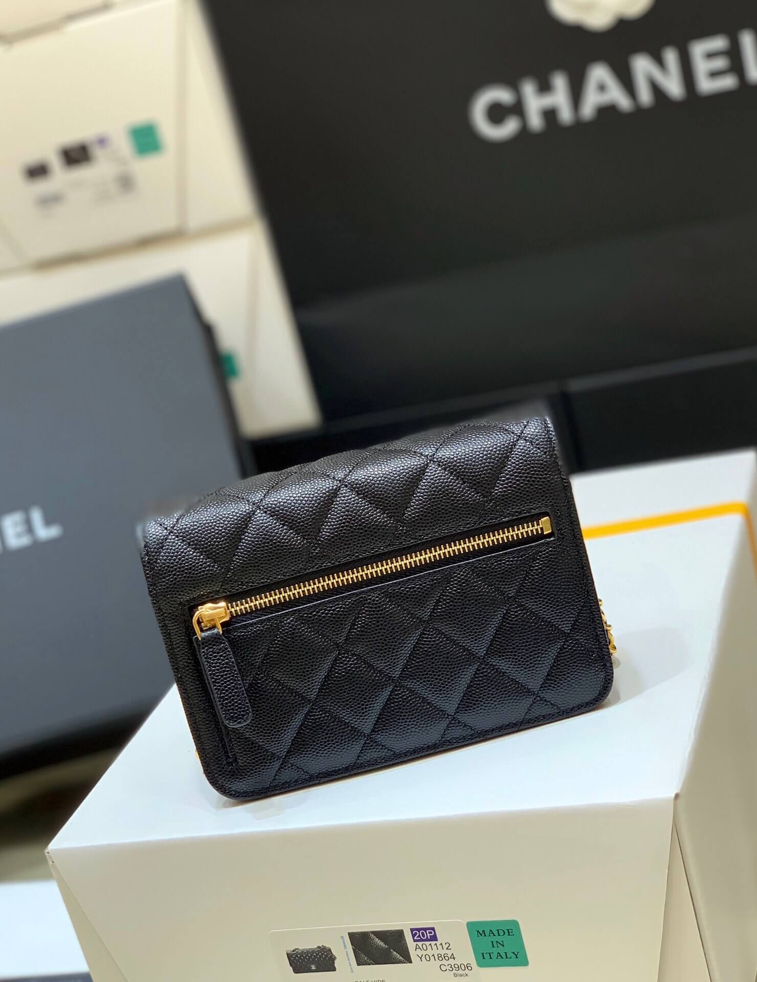 Chanel Mini woc经典款之Wallet on chain单肩斜挎链条包