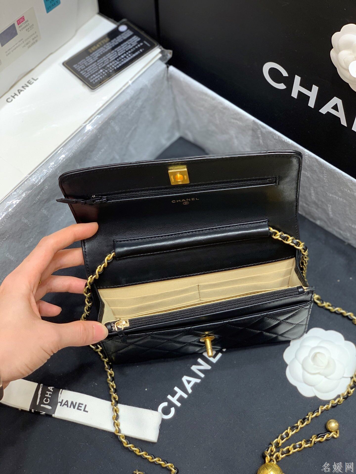 Chanel/香奈儿 AP1450 最新大金珠woc款单肩斜挎包