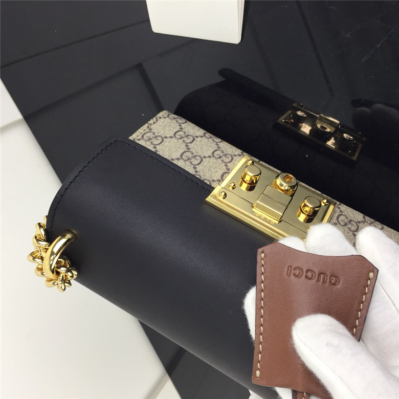 Gucci古驰 409487 Padlock系列小号GG肩背包