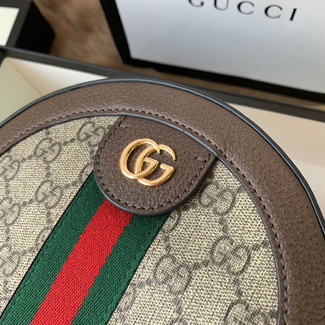 Gucci 550618 Ophidia系列圆形迷你肩背包