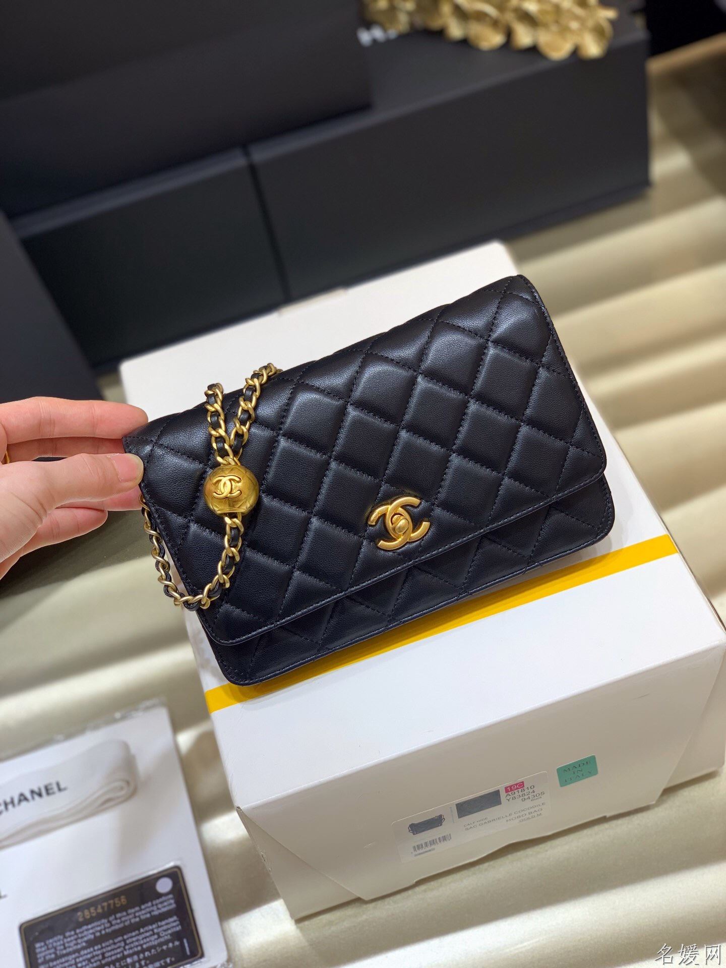 Chanel/香奈儿 AP1450 最新大金珠woc款单肩斜挎包