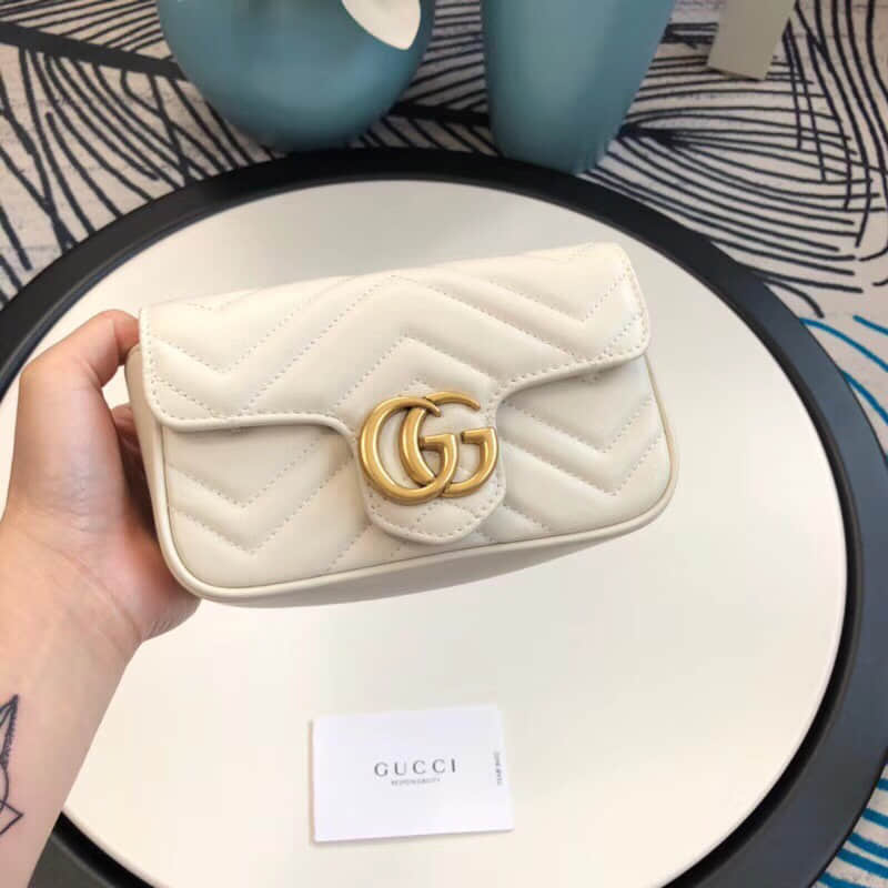 Gucci/古奇 476433 GG Nano 迷你链条包