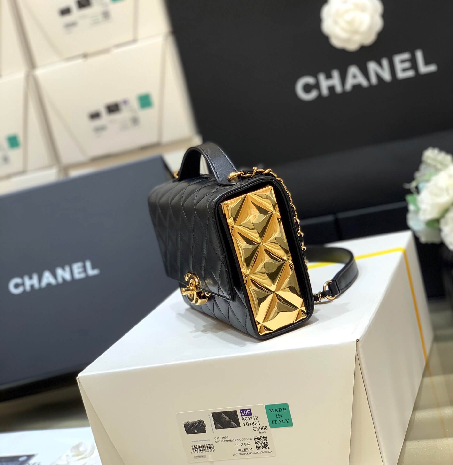 CHANEL AS2796 土豪金大金砖口盖包