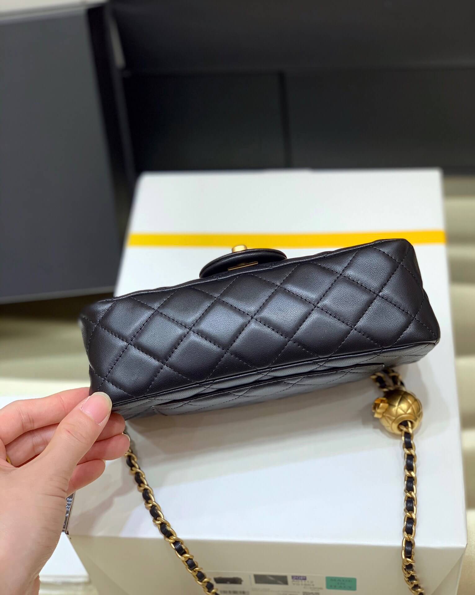 Chanel香奈儿 Flap Bag 新款金属球包金珠CF大Mini AS