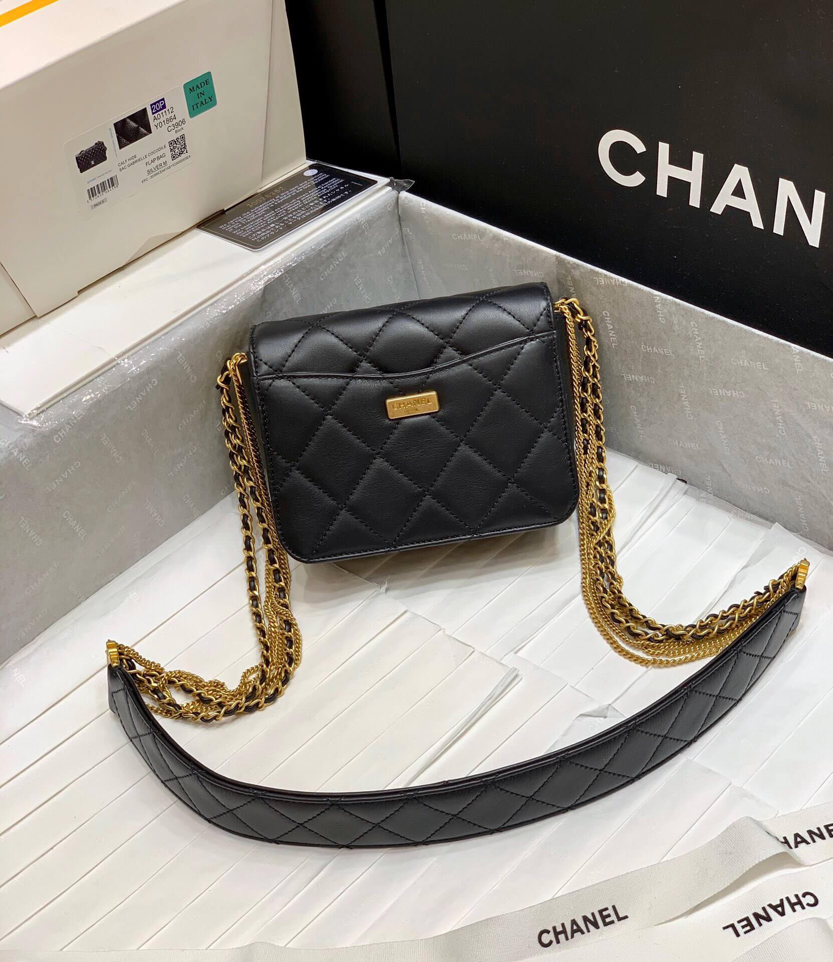 Chanel 2020秋冬限量版链条包 AS2051黑色