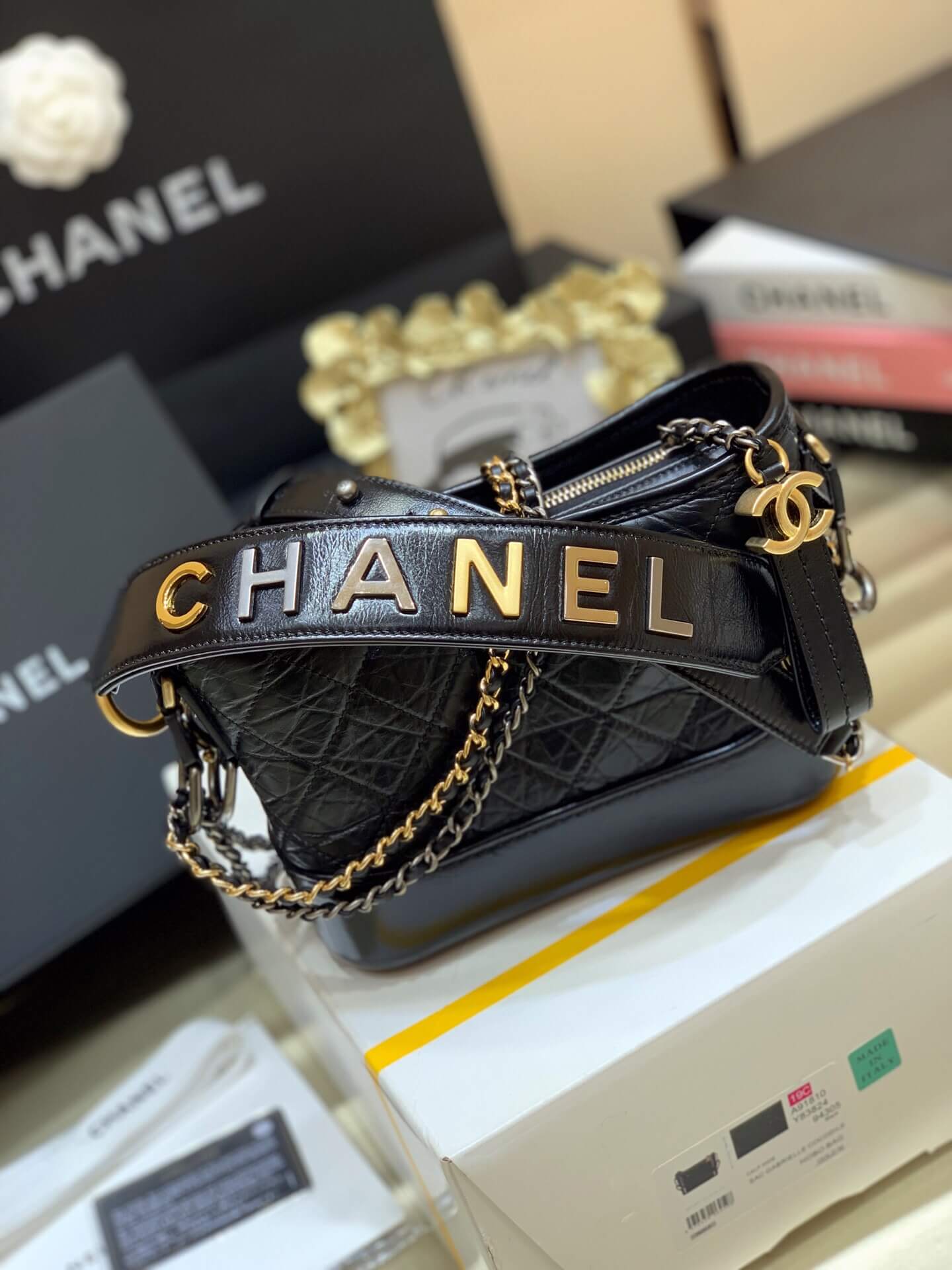 Chanel Gabrielle hobo bag肩带字母流浪包AS0865 AS1582