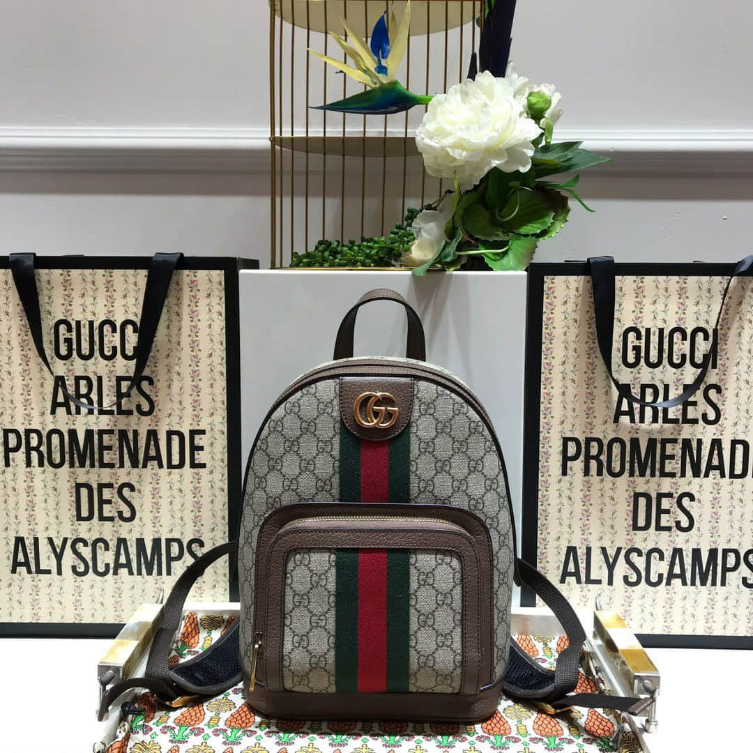 Gucci/古驰 547965 Ophidia Backpack 织带装饰双肩包背包