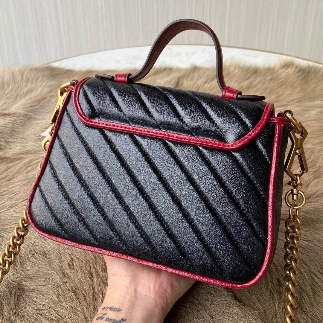 Gucci GG Marmont mini top handle bag 583571 0OLFX 8277