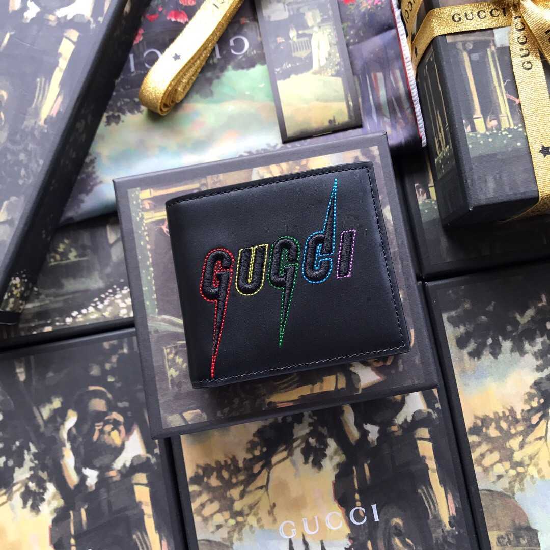 Gucci/古驰 597674 DTDTN 1058 饰Gucci锋刃刺绣钱包