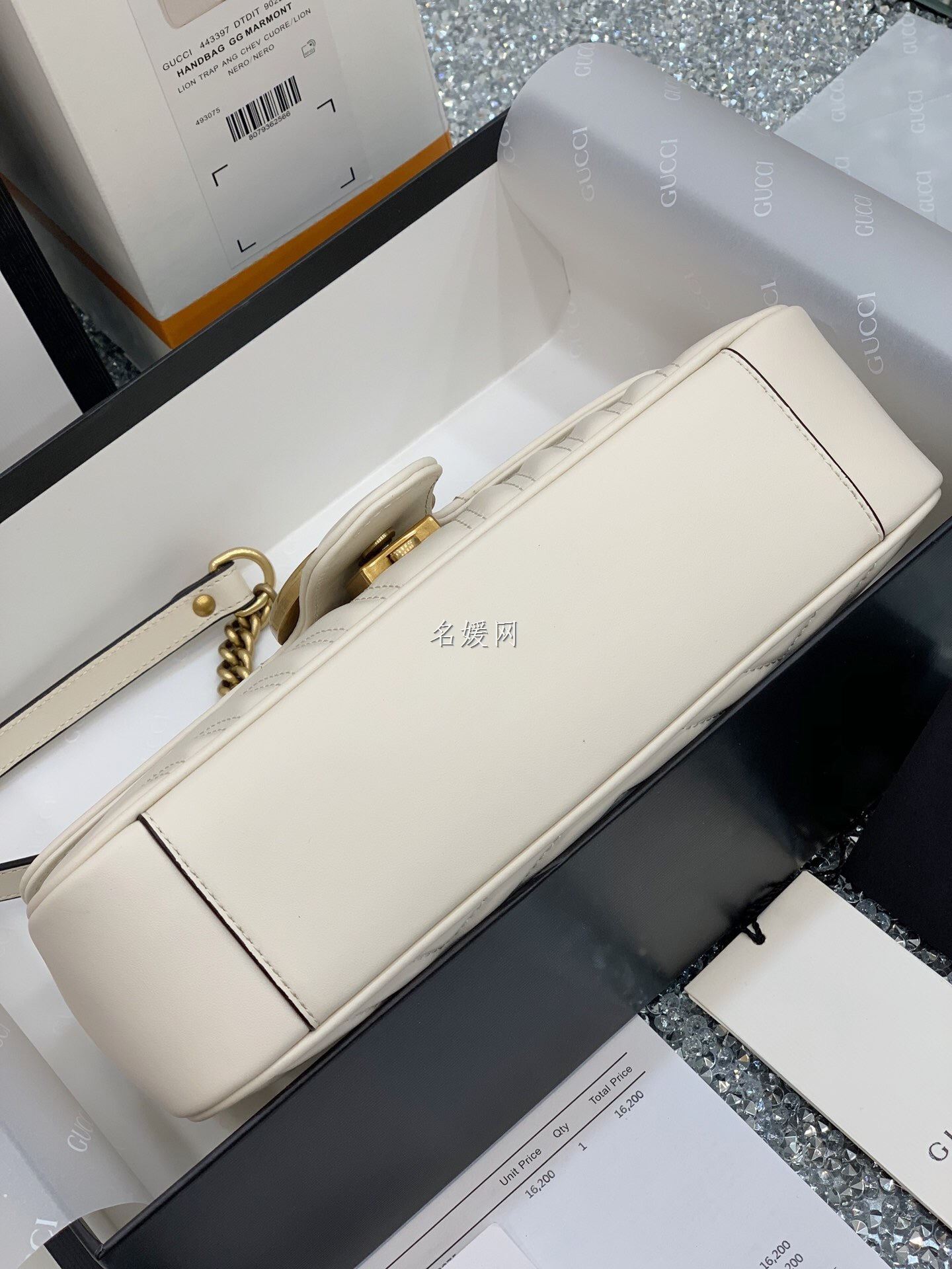 Gucci/古驰 女士GG Marmont中号链条单肩斜挎包44349