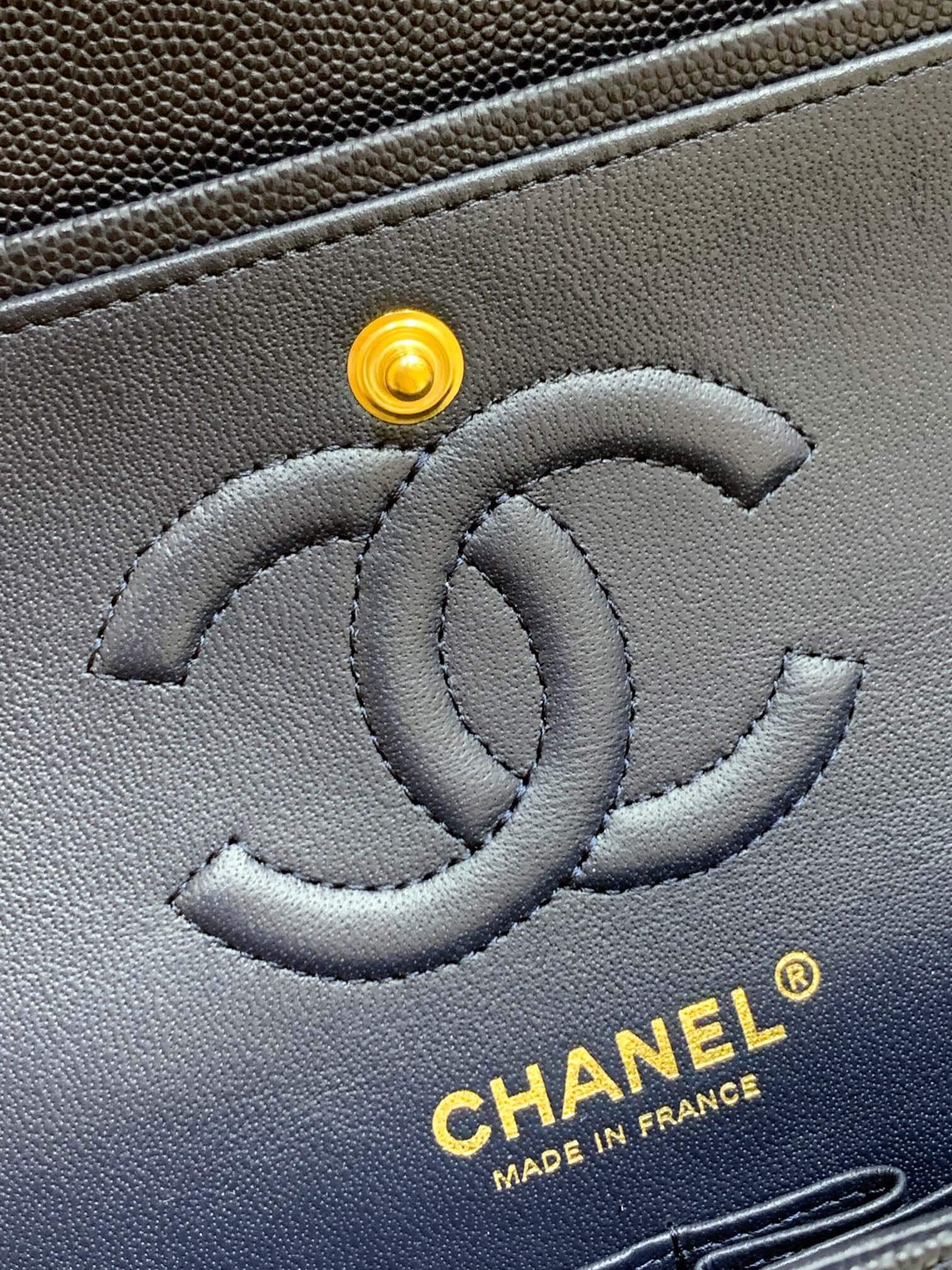 Chanel CF23 Classic flap bag A01113深蓝色