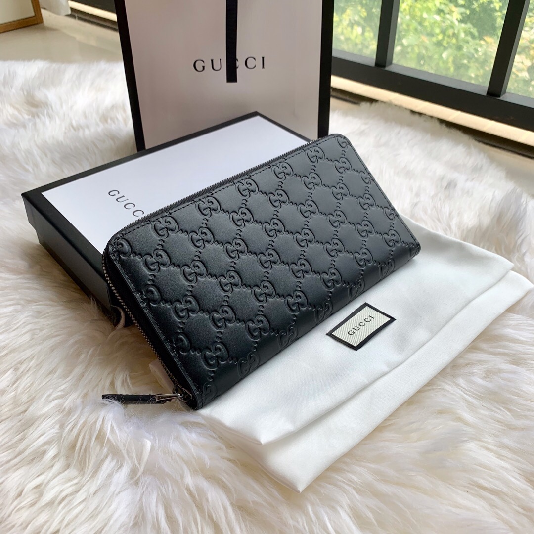 Gucci/古驰 447906 ssima PLUS版 长款霸气经典牛皮压花