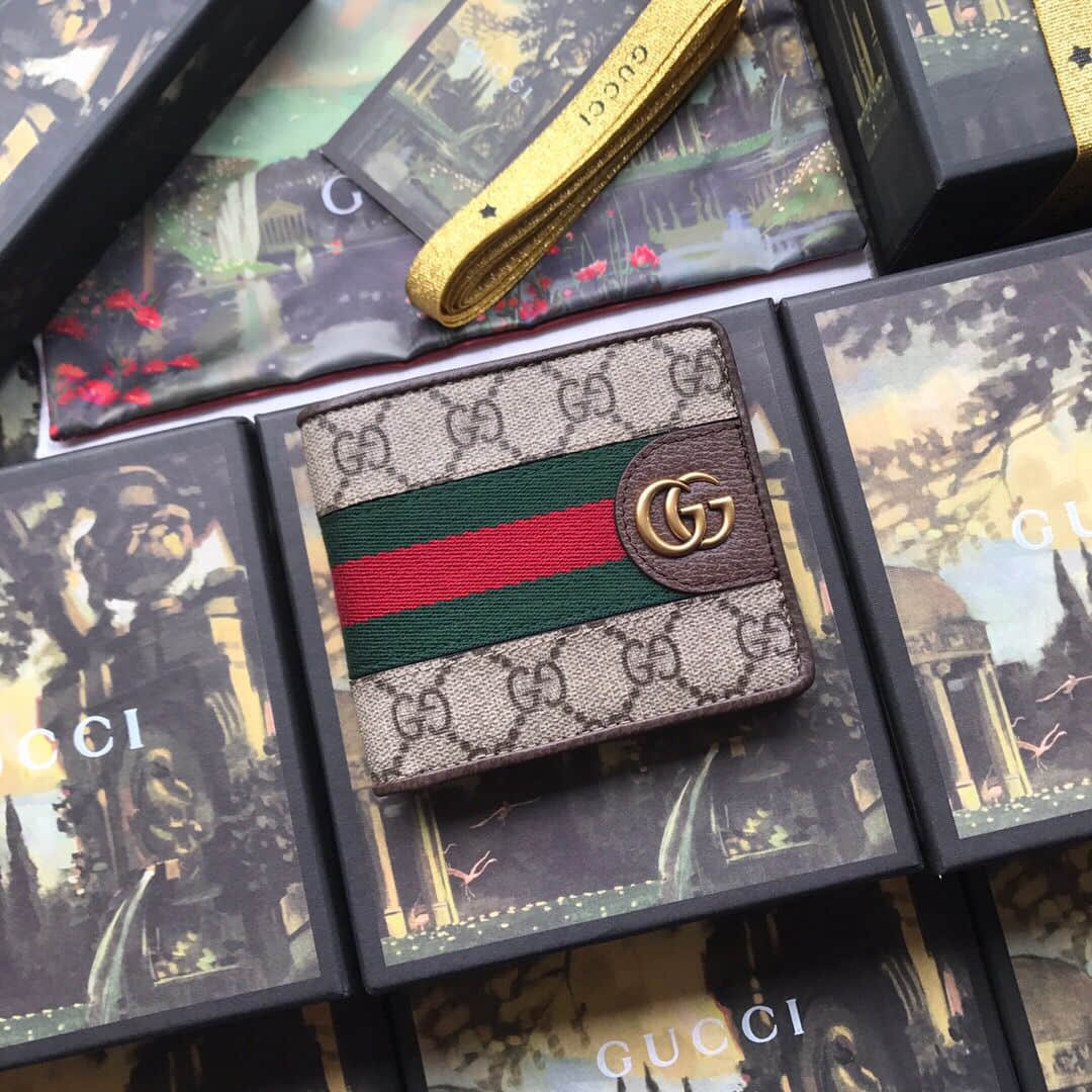 Gucci 557702 三只小猪图案短款钱夹钱包