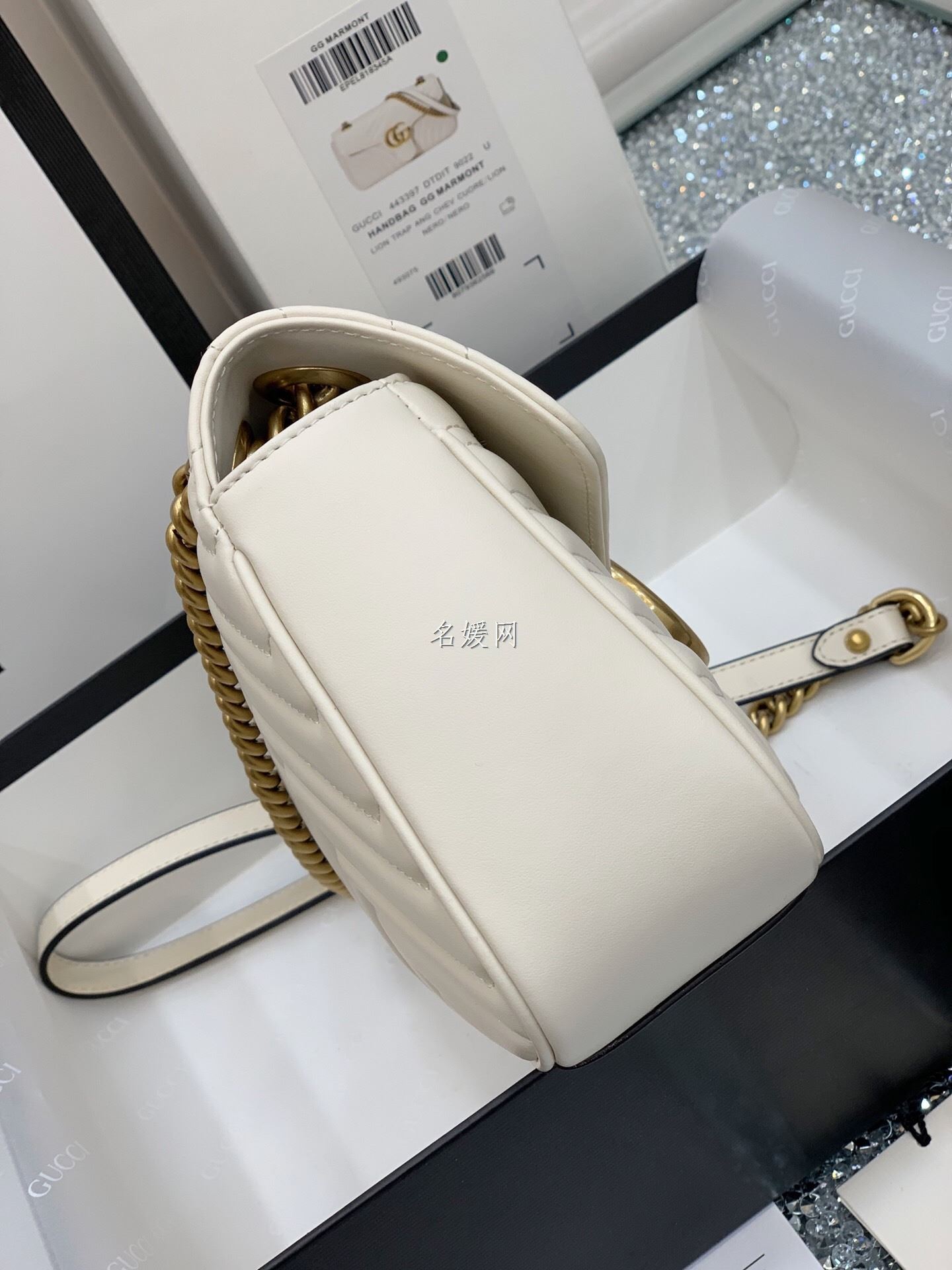 Gucci/古驰 女士GG Marmont中号链条单肩斜挎包44349