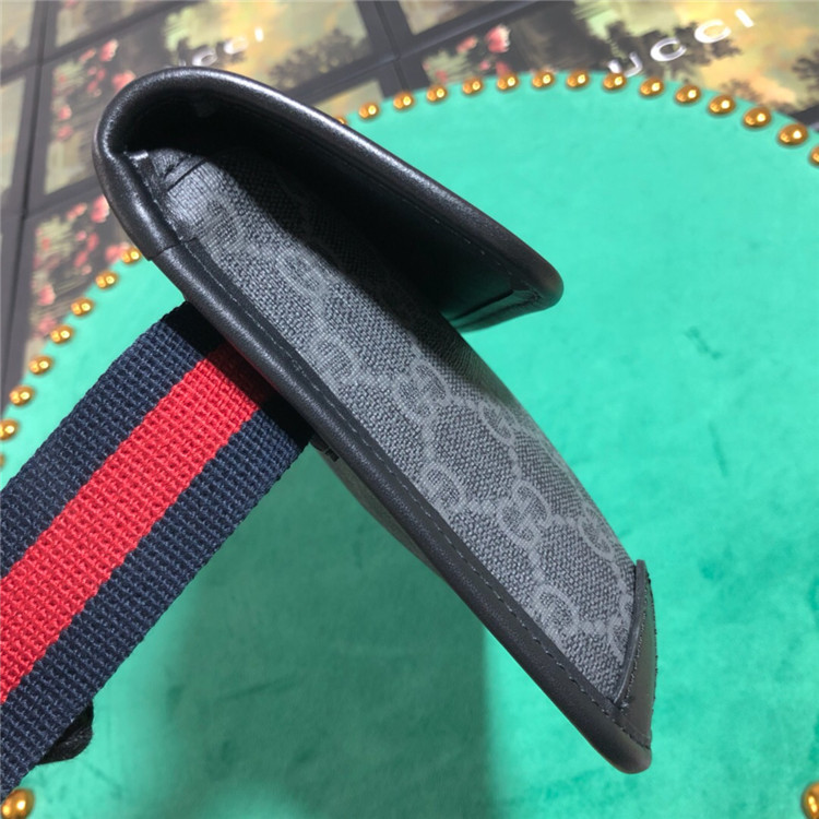 Gucci/古驰 598113 黑色 高级人造帆布腰包