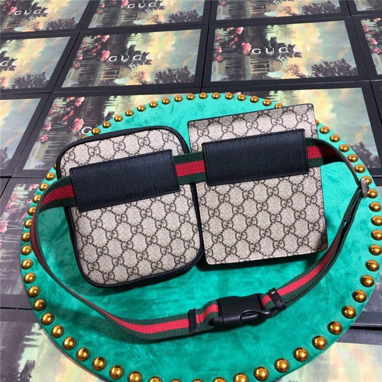 Gucci 450956 高级人造帆布 双腰包