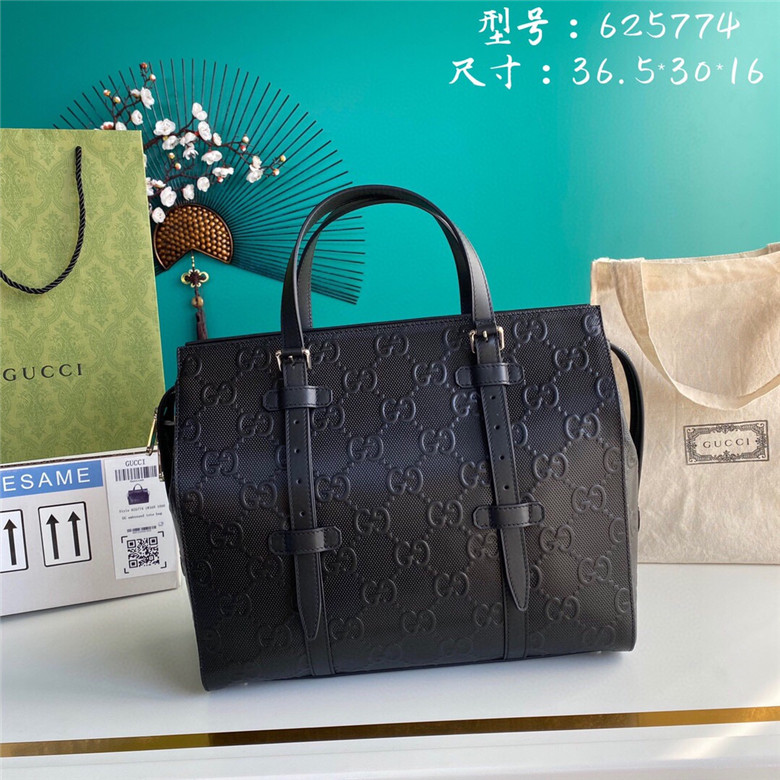 Gucci 625774 1W3AN 1000 GG压花托特包