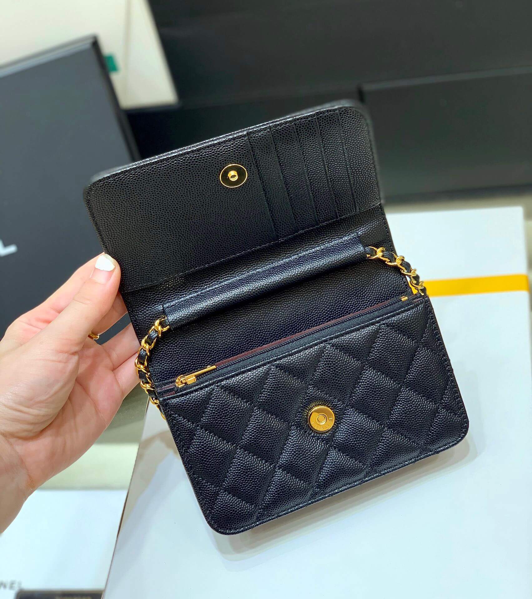 Chanel Mini woc经典款之Wallet on chain单肩斜挎链条包