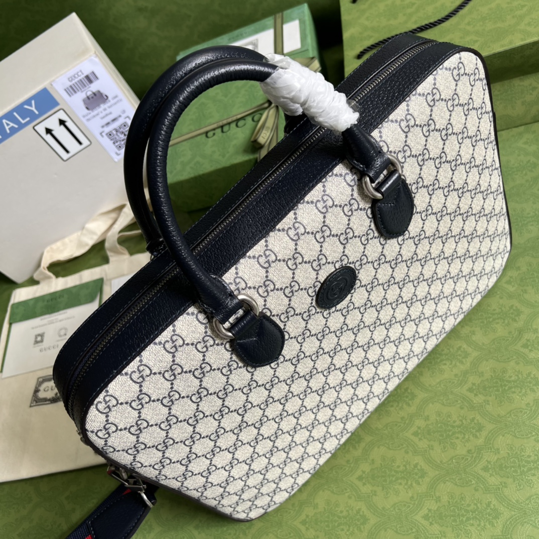 Gucci 674140 92THG 8563 互扣式双G商务包