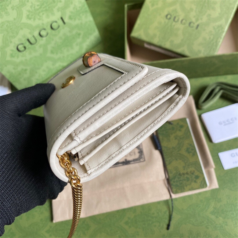 Gucci 658243 Diana竹节链带钱包