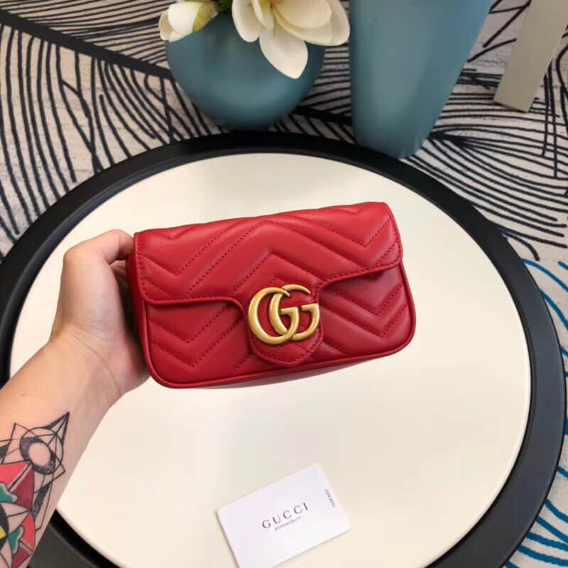 Gucci/古奇 476433 GG Nano 迷你链条包