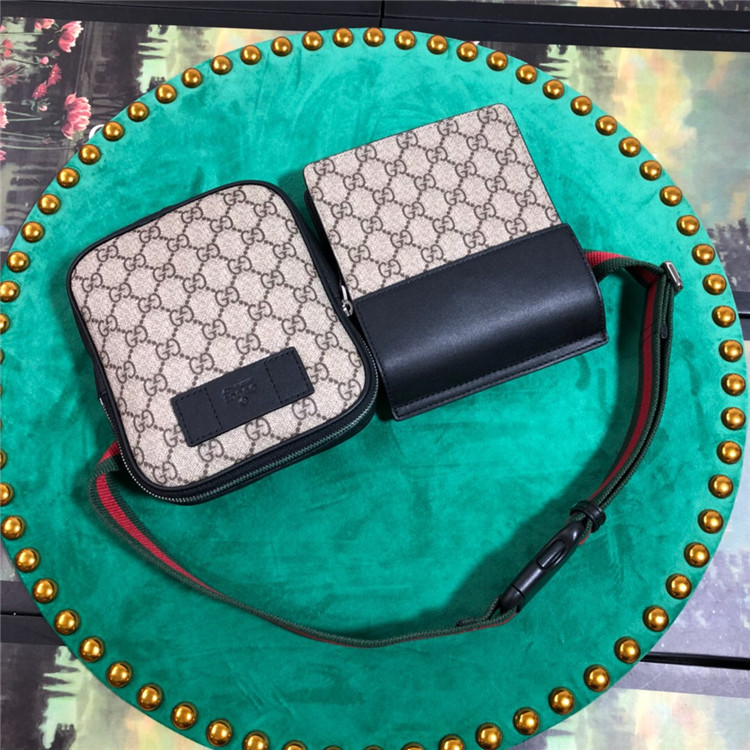 Gucci 450956 高级人造帆布 双腰包